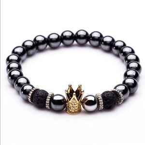 ⭐️ NWT Handmade Black Onyx Super Hero Bracelet
